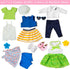 American 18 Inch Doll Clothes and Accessories, 5 Sets Doll Clothes Dress Outfits + 2 Random Style Shoes