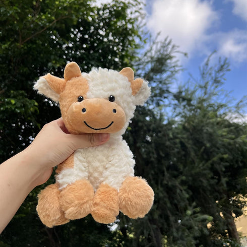 Gollicce 9 inch Cow Stuffed Animals, Cute Plush Toy Doll for Kids Boys Girls Women (Brown)