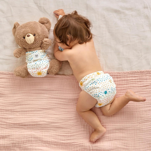 (22-40 lbs), 3 Pack Honest Hybrid Cloth Diaper Covers with Pocket-Sling, Large Stops Nighttime Leaks, Use with Boosties
