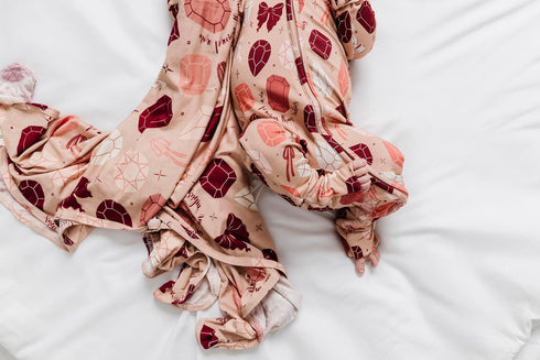 Ellie Sue 47 47 Rubies Stretch Swaddle Blanket Soft Bamboo Blend Baby Swaddle, x