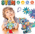 Gear Toys Interlocking Building Blocks, 150 Piece Educational Construction Set, Creative STEM Development Toys