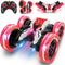 Remote Control Car, Double Sided RC Car, 4WD Off-Road Stunt Car with 360 Flips for Kids 3+ (Red)