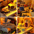 DIY Miniature House Kit, Dollhouse Kit with Furniture, 1:24 Mini House Making Kit for Adults