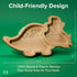 Bamboo Divided Suction Plates for Baby: Strong Non-toxic Eco-Friendly Materials - Dinosaur Design for Toddlers