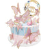 Butterfly Cake Toppers Decorations, 1 Big Happy Birthday Topper & 15Pcs 3D Pink Gold Cupcake Toppers