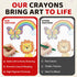 Packs 20 Packs 4 (80 Count) Lucky Art Extra Long Crayon of Colors Non-Toxic Kids Crayons, Perfect for Restaurants