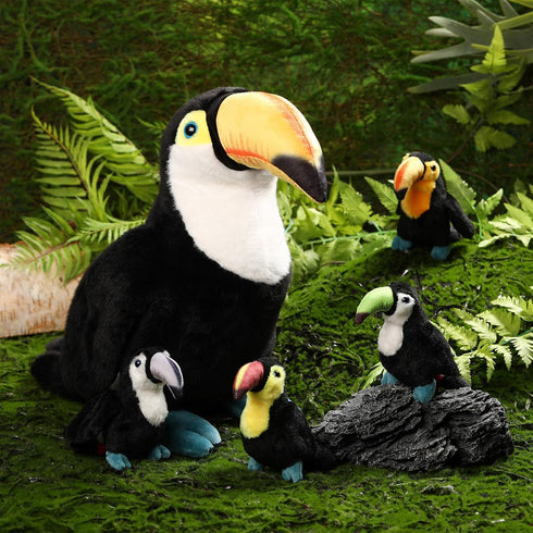 5 14 Inch Mommy 4 Tummy HyDren Pcs Stuffed Animal Black Bird Stuffed Animal Large Realistic Bird with Small Plushies