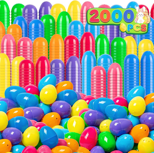 Duchong 300 Easter Eggs Bulk, 2.4Empty Plastic Eggs Include 12 Golden Eggs,