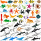 DOITEM 54 Pack Assorted Mini Vinyl Plastic Ocean Sea Animal Figures Toy Set,