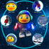 Dancing Electric Space Duck Toy for Toddlers with Lights and Sounds