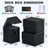 Card Deck Box for Trading Cards, MTG YuGiOh Deck Case Holds 100+ Single Sleeved Cards, Black & Purple