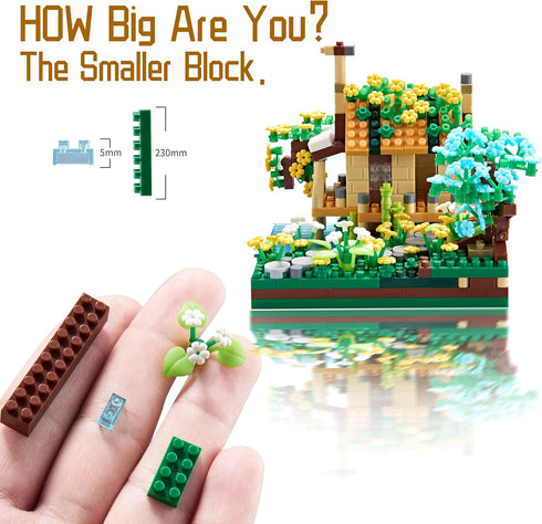 Architecture Port Cabin Building Set Model Kit - 600 PCS Mini Blocks with 2 Figures, Gift for Kids and Adults