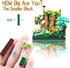 Architecture Port Cabin Building Set Model Kit - 600 PCS Mini Blocks with 2 Figures, Gift for Kids and Adults