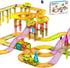 PicassoTiles 60pc Magnetic Tile Race Car Track Set STEM Construction Road Kit