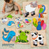 Magifire Wood Puzzles for Toddlers 1-3, Set of 6 Montessori Toys with Large Pieces, Includes Storage Bag