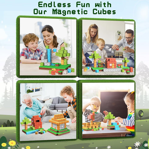 Wanplay Toys,3D Set,100PCS 3+,STEM Magnetic Blocks Magnetic Building Toys Blocks Game Construction Toys for Kids Ages