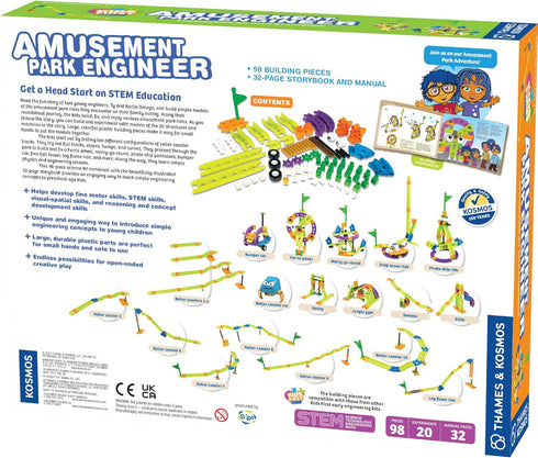 Kids First: Amusement Park Engineer STEM Kit | Early Learning Building Kit | STEM Toys for Ages 3+ | Pre-School Toys
