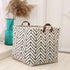 3 Pieces 13 Inch Square Storage Bin, Fabric Folding Storage Baskets with Handles, Organizer for Kid's Toy & Baby