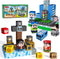 100 PCS Kids Magnetic Building Blocks, Police Station and Pirate Ship Theme,