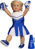 18-Inch American Fashion World Blue Cheerleading Outfit for Dolls | Accessories Included | Premium Quality & Trendy