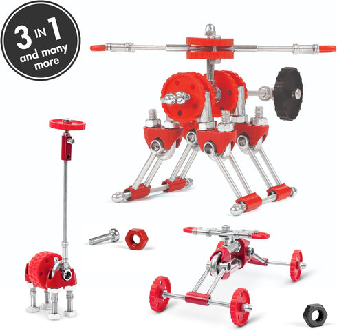 812, The Off Bits Build Your Own Helicopter Toy, SkyBit Transport Educational Stem Building Toys for Boys and Girls