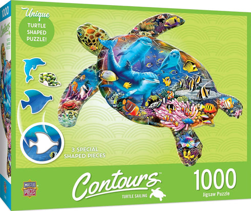 MasterPieces 1000 Piece Jigsaw Puzzle - Turtle Sailing, 25.55"x 20.42"