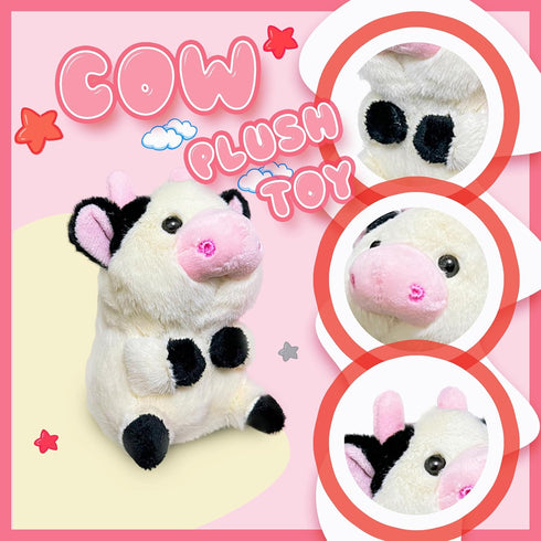 Kawaite Soft Cow Stuffed Animal Plush Toys for Kids, Cute Cow Plushies, Small Stuffed Farm Animal Plush Toys for Girls