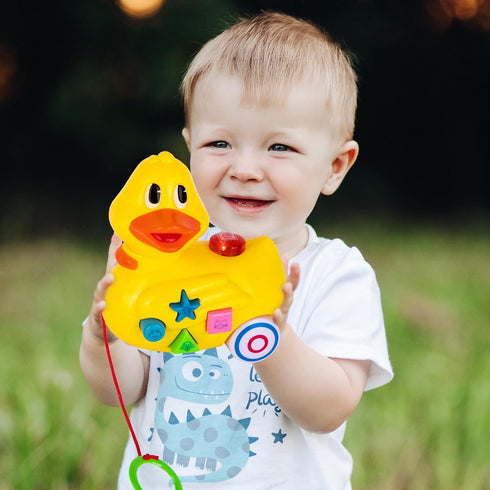 ArtCreativity Musical Duck Toy for Toddlers - Light-Up Baby Duck Toys with Sounds & Music - Pull Along Duck Toy