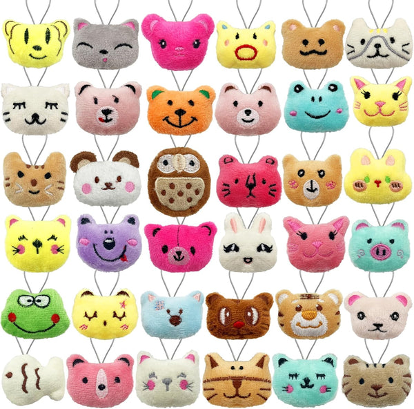 36 PCS Mini Animal Plush Toys Set, Cute Small Stuffed Toy Keychain for Party Favors, Goody Bag