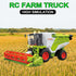 RC Farm Tractor Toy for Kids, 2.4G Remote Control Combine Harvester Truck with Sounds, Lights, 1:24 High Simulation