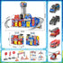 3 4 5 6 Playset 4 Cars,Helicopter,7 Ochido Boys Toys for Years Old,Large City Action Kit with Lights