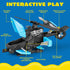 Playset XDUOYJOY Police Helicopter Toy with Vehicles, Fighter Jets, Airplane, SWAT Truck and Roadblocks, Police Rescue