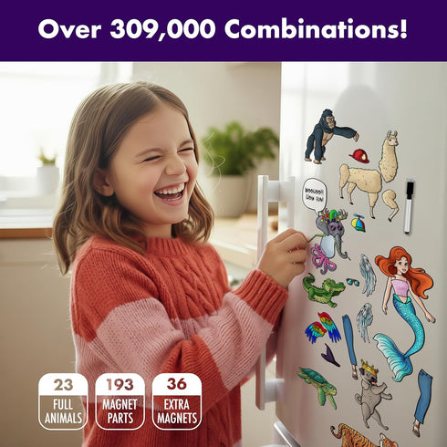 BLASTFORCRAFTS Set 309,000+ Cryptid Construction Kit Magnets Build a Monster with Combos, Magnetic Book & Speech