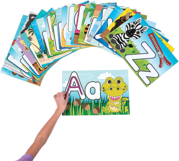 Fun Express Educational Toys Alphabet Learning Pocket Chart Mats - 26 Piece