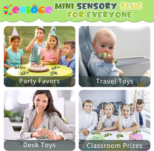 Favors,1Pc 3+ Cevioce Sensory Slug Fidget Toys,Mini Fidget Slug Toys for Adults & Kids Party Cute Autism Sensory Toys