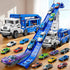 GOGIHCCH 3-in-1 2-4 12 3-5 4-8(Blue) Kids Carrier Truck Toy Car Tracks for Toddlers Years Old with Racing Cars Toys