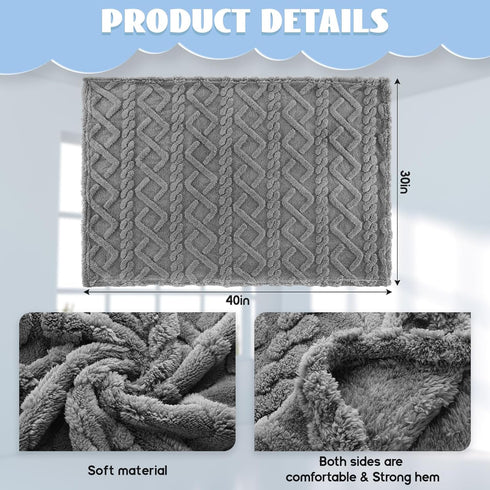 VitalCozy 4 3D 30" 40" Cozy Set) Pcs Fleece Baby Blankets for Boys Girls Soft Plush Warm Baby Receiving Blankets x