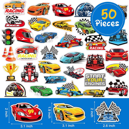 98 PCS Race Cars Party Favor Supplies Kit with Mini Race Cars Toys, Birthday Themed Decoration Set