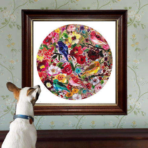 500 23" eeBoo Piece Puzzle - Moth Jigsaw Puzzle for Adults, Circular with Diameter Made with Recycled Board
