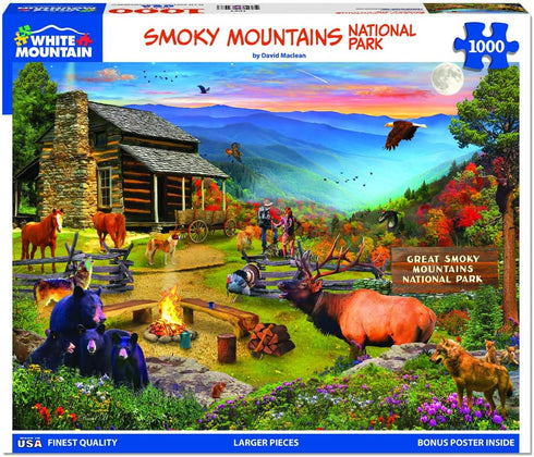 White Mountain Puzzles Great Smoky National Park, 1000 Piece Jigsaw Puzzle for Adults & Kids