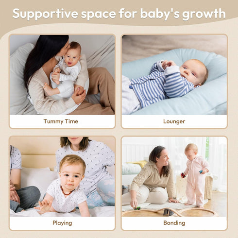 0-24 Baby Lounger, Suitable for Newborns Months, Infant Lounger for Home and Travel, Soft Cotton and Breathable, Nest