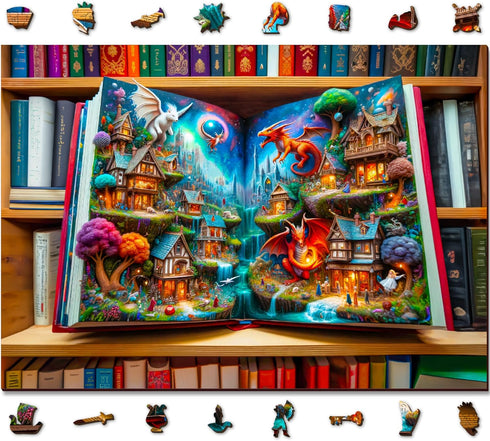 Wooden.City Enchanted Tales 1000 Piece Puzzle | Wooden Puzzles for Adults, Size 21.25 X 15.5 in, Made in EU
