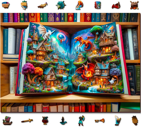 Wooden.City Enchanted Tales 1000 Piece Puzzle | Wooden Puzzles for Adults, Size 21.25 X 15.5 in, Made in EU