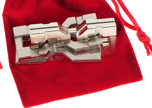 Hourglass Hanayama Brain Teaser Puzzle, New 2019 Release, Level 6 Difficulty Rating, RED Pouch