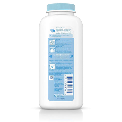 Johnson's Baby Powder with Naturally Derived Cornstarch Aloe & Vitamin E, Hypoallergenic, 9 oz