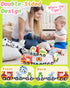 Oomloid 11 Set 1 2 3 1-3, 2-4 Pcs Magnetic Train Montessori Toys for Years Old Toddlers Boys Girls, Wooden Animals