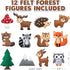 Set 12 4-12 Kids Woodland Animal Felt Sewing Kit, Educational Kids/Girls Crafts, Stuffed Animal Craft with Characters