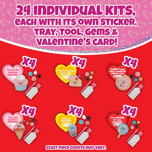 24 Pack 5D Sweet Treats Diamond Painting Kits - Goodie Bag Party Favors for Kids Birthday Party & School Classroom