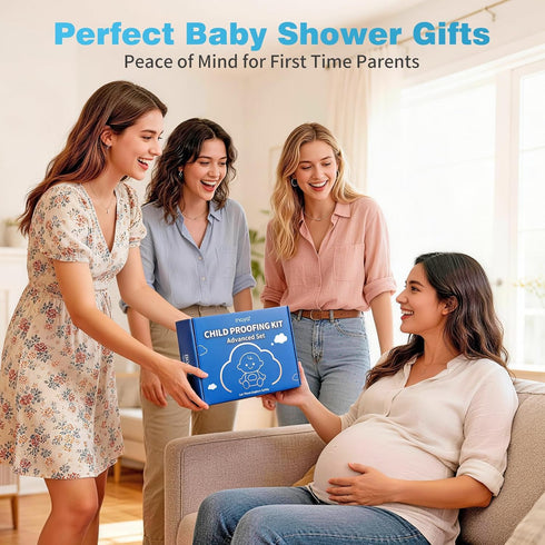 Set Inaya Baby Proofing Kit Advanced - Child Safety Hidden Locks for Cabinets & Drawers, Adjustable Safety Latches
