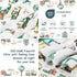 4 Set Country Sets Mooreeke Pieces Toddler Bedding - Brown Train Town Toddler Comforter for Boys, Includes Comforter